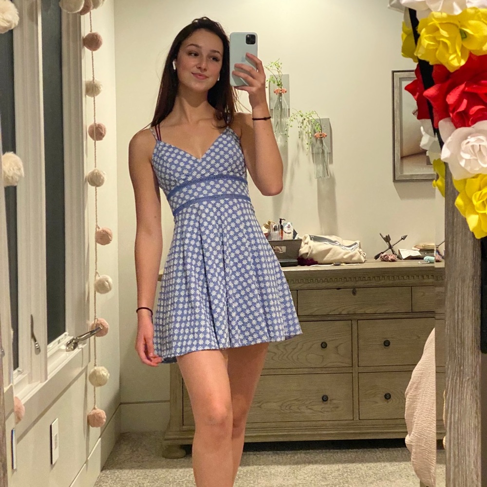 Cute blue and white flower dress